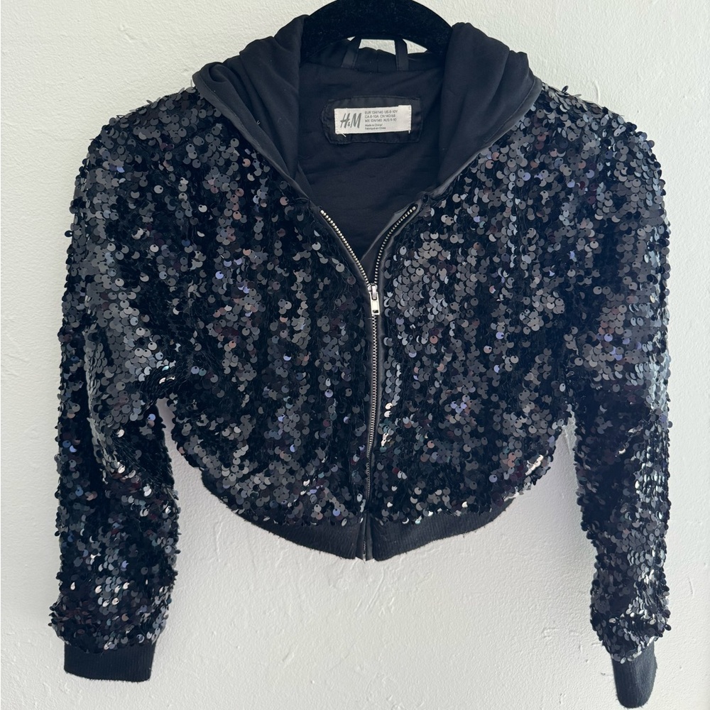 H&M Black Sequin Jacket